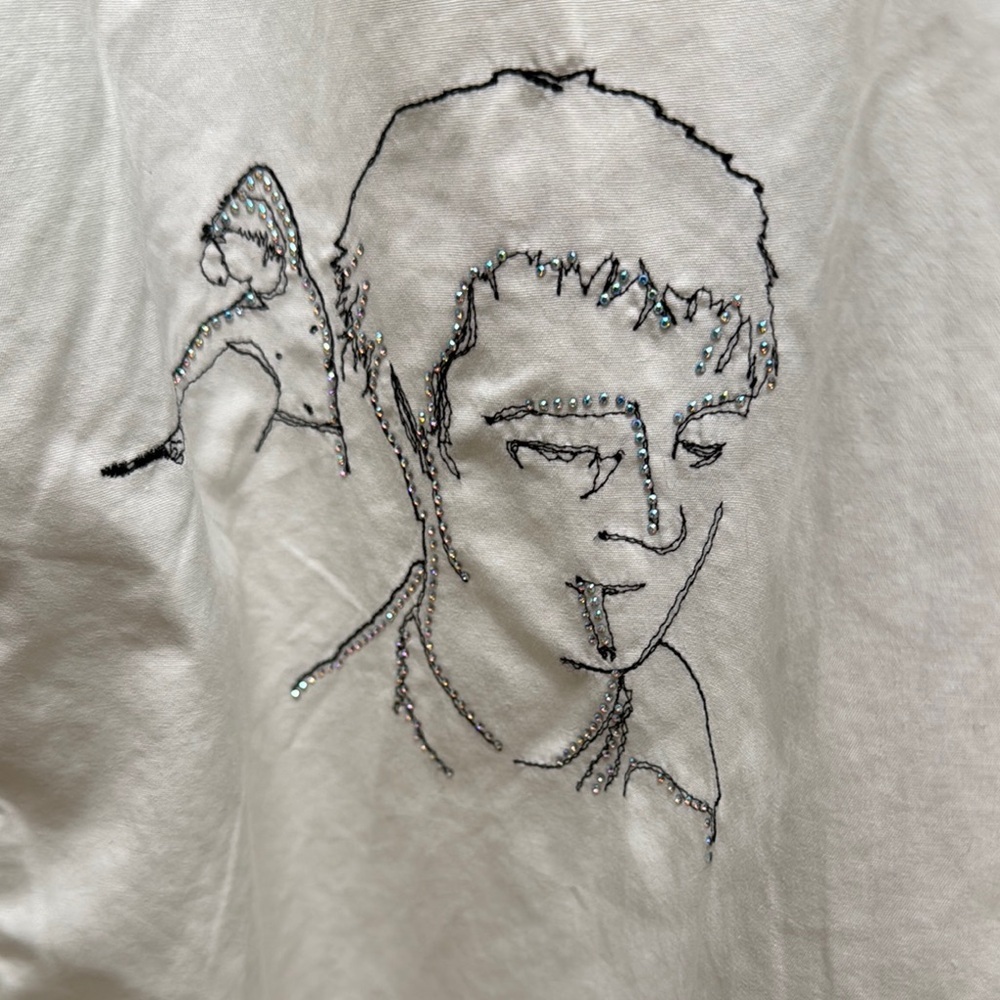 DIOR VINTAGE Christian Dior and Duncan Grant White Dress Shirt